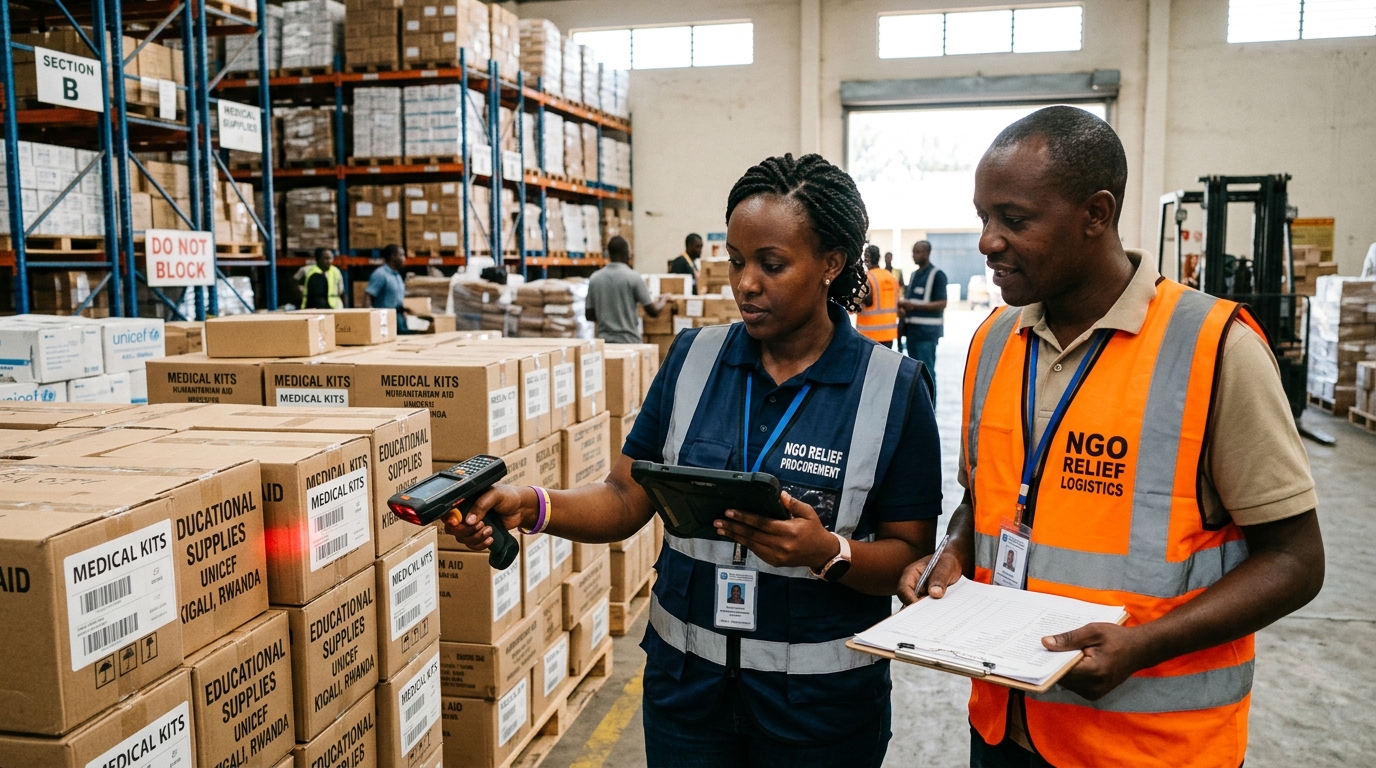 NGO Procurement and Humanitarian Supply Chain Logistics Warehouse Tracking in Kigali